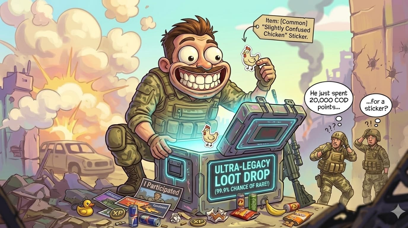 Funny CoD loot drop cartoon
