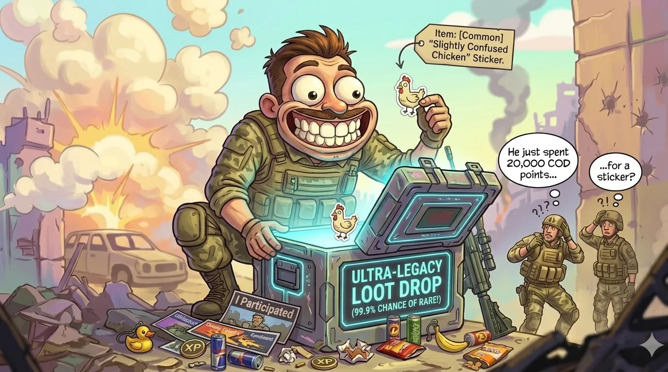 Funny CoD loot drop cartoon